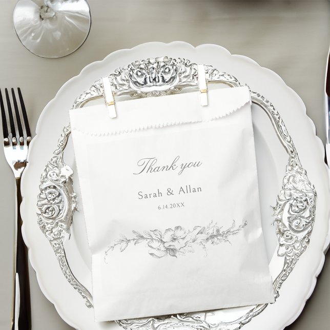 Bolsa De Papel Elegante clásico floral rococó francés (Subido por el creador)