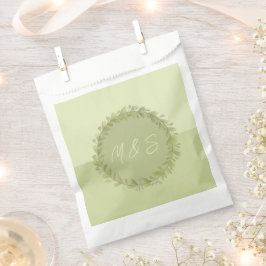 Bolsa De Papel Elegante color de agua verde naranja personalizado