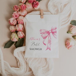 Bolsa De Papel Elegante Coqueta Retro Rosa Tocado Lluvia de Novia