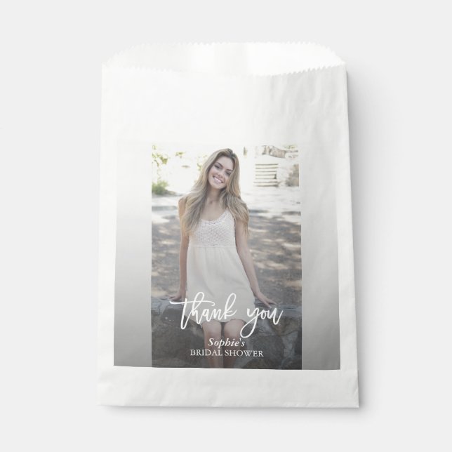 Bolsa De Papel Elegante Despedida de Soltera con Foto Personaliza (Anverso)