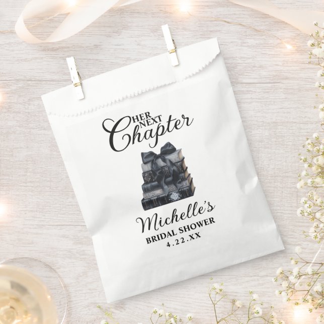 Bolsa De Papel Elegante Despedida de Soltera con Tema de Libros e (Cortado)
