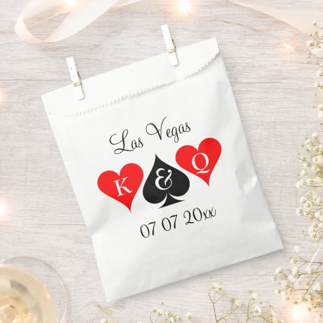 Bolsa De Papel Elegante destino boda Las Vegas personalizado (Cortado)