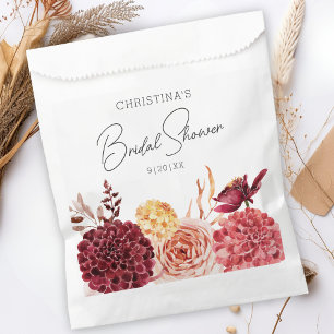 Bolsa De Papel Elegante ducha de Moda Boho Floral Bridal