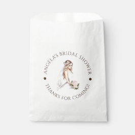 Bolsa De Papel Elegante ducha de novias rosada