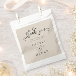Bolsa De Papel Elegante escritura de caligrafía Tarjeta de agrade