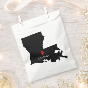 Bolsa De Papel Elegante Estado simple de Louisiana Boda