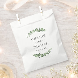 Bolsa De Papel Elegante Eucalyptus Greenery Boda Monograma