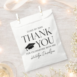 Bolsa De Papel Elegante Fiesta de Graduación de Agradecimiento