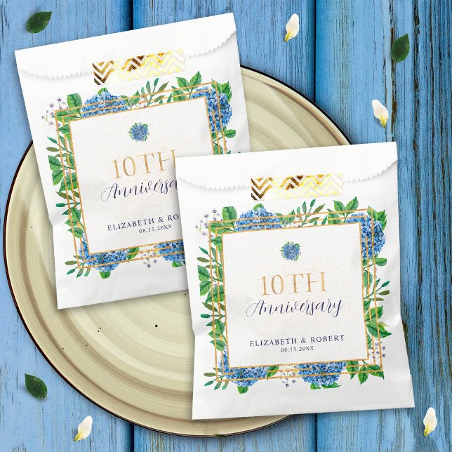 Bolsa De Papel Elegante Fiesta del 10º aniversario de la Hydrange (Subido por el creador)