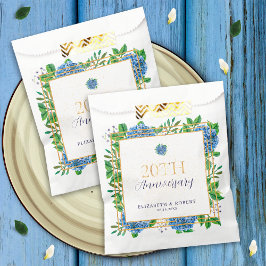 Bolsa De Papel Elegante Fiesta del 20º aniversario de la Hydrange