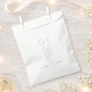 Bolsa De Papel Elegante Flor Silvestre Pastel