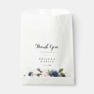Bolsa De Papel Elegante Floral De Invierno Gracias Boda