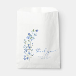 Bolsa De Papel Elegante Floral Dusty Blue Gracias