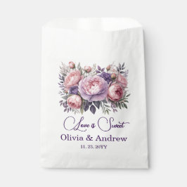 Bolsa De Papel Elegante floral en suave Boda pastel