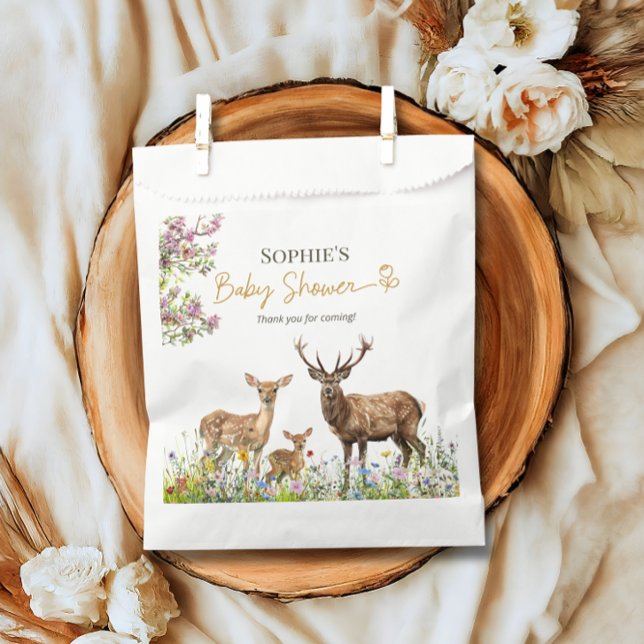 Bolsa De Papel Elegante Floral Neutral Gracias (Subido por el creador)