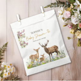 Bolsa De Papel Elegante Floral Neutral Gracias