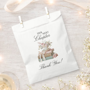 Bolsa De Papel Elegante Floral Su Próximo Capítulo Despedida de S