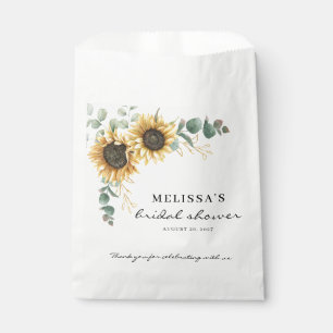 Bolsa De Papel Elegante Girasol Eucalipto Floral Nupcial