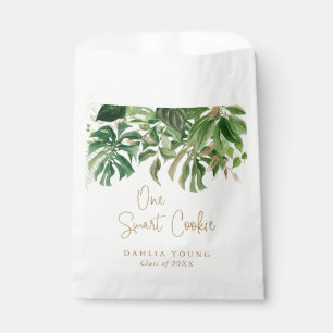 Bolsa De Papel Elegante Graduación Tropical Moderna de Verdor de 