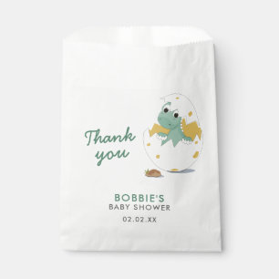 Bolsa De Papel Elegante guión Gracias Baby Dino Shower Fiesta