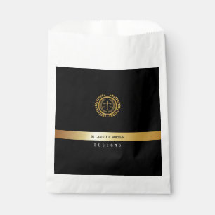 Bolsa De Papel Elegante icono de ley en blanco y negro