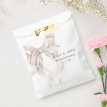 Elegante Invitación de Boda con Lazo Clásico Minim