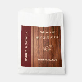 Bolsa De Papel Elegante invitación de boda rústica