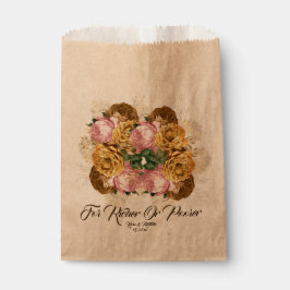 Bolsa De Papel Elegante invitado de boda floral minimalista