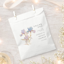 Bolsa De Papel Elegante Iris Floral Bridal Shower