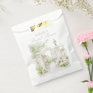 Bolsa De Papel Elegante jardín de boda pastel Château francés