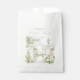 Bolsa De Papel Elegante jardín de novias Chateau Pastel francés