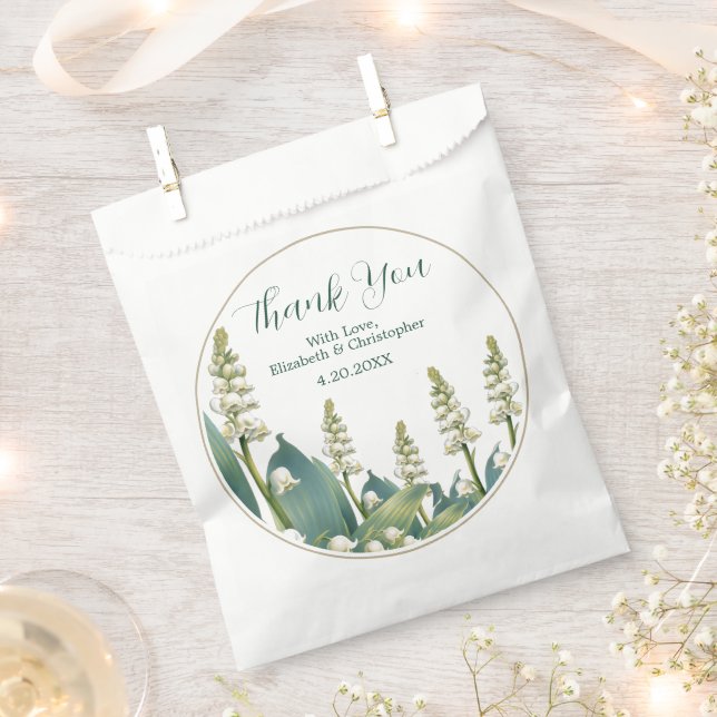 Bolsa De Papel Elegante Lily del Boda del Valle Gracias (Cortado)