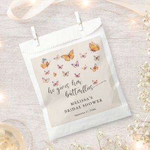 Bolsa De Papel Elegante Me Da Mariposas Ducha Bridal