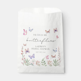 Bolsa De Papel Elegante Me Da Mariposas Ducha Bridal