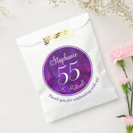 Bolsa De Papel Elegante morado 55 y Fiesta jubilado