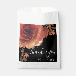 Bolsa De Papel Elegante Naranja Crimson Rosa Negro