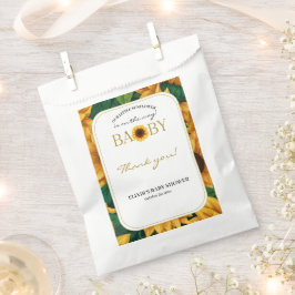 Bolsa De Papel Elegante "Nuestro Pequeño Girasol" Baby Shower mod