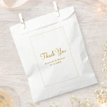 Bolsa De Papel Elegante Oro Blanco Personalizado Gracias<br><div class="desc">Personalice el texto y cree fácilmente su elegante bolsa de favor personalizada para cualquier ocasión. Puede TRANSFERIR ESTE DISEÑO a otros productos de Zazzle y ajustarlo para que se adapte a la mayoría de los artículos de Zazzle. Los diseños de Standard Studio se crean con gráficos de alta resolución para...</div>
