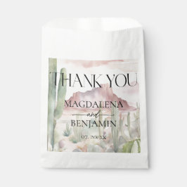 Bolsa De Papel Elegante paisaje del desierto del Boho Cactus Boda