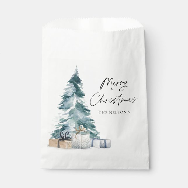 Bolsa De Papel Elegante papel de Fiesta navideño (Anverso)