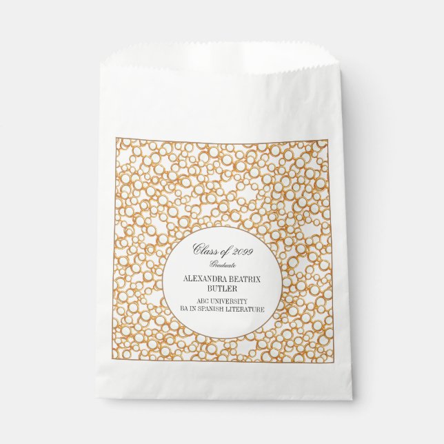 Bolsa De Papel Elegante partido de graduación universitaria (Anverso)