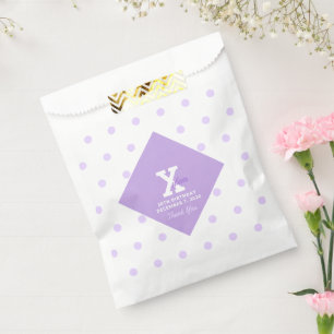Bolsa De Papel Elegante Pastel Púrpura Los Puntos De Polka Favor