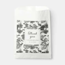 Bolsa De Papel Elegante patrón de ciervo de tela blanca vintage