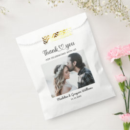 Bolsa De Papel Elegante Personalizado personalizada Foto Boda rom