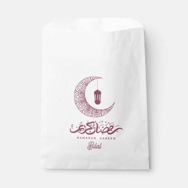 Bolsa De Papel Elegante Personalizado Ramadan Kareem (Anverso)