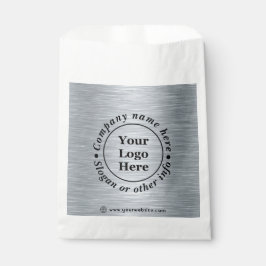 Bolsa De Papel Elegante plata metálica