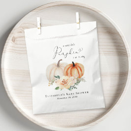 Bolsa De Papel Elegante Pumpkin Floral Baby Shower
