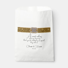 Bolsa De Papel Elegante Purpurina de oro negro Boda Brooch