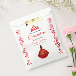 Bolsa De Papel Elegante Red Royal Quinceañera