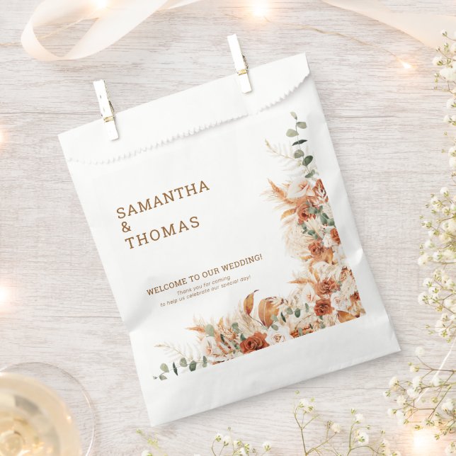 Bolsa De Papel Elegante regalo de boda personalizado y favorece a (Cortado)